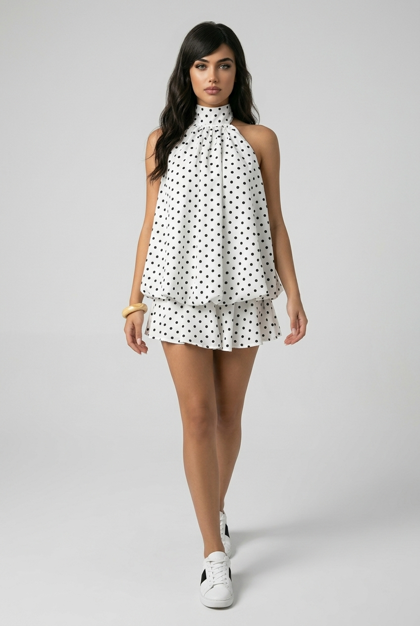 Vestido Mini Halter Santorini