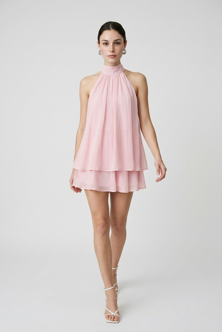 Vestido Mini Halter Santorini