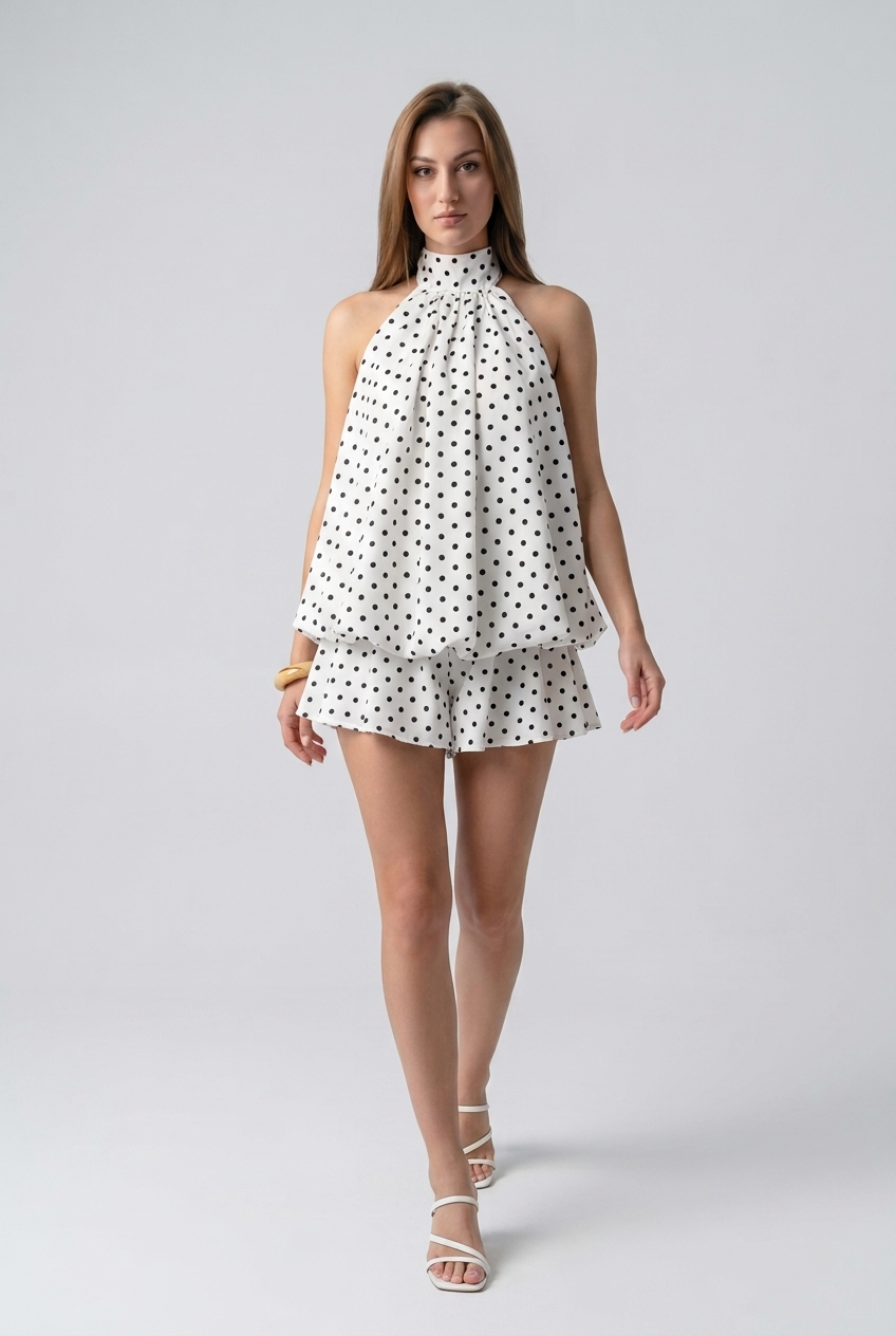 Vestido Mini Halter Santorini