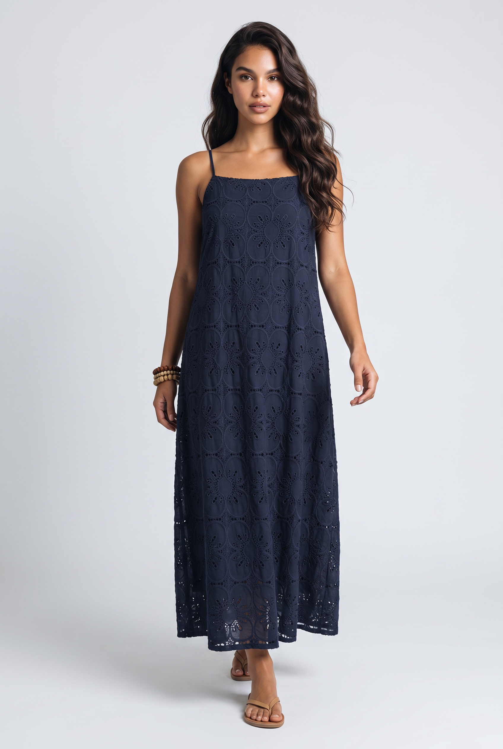 Vestido Largo de Encaje para Mujer – Verano