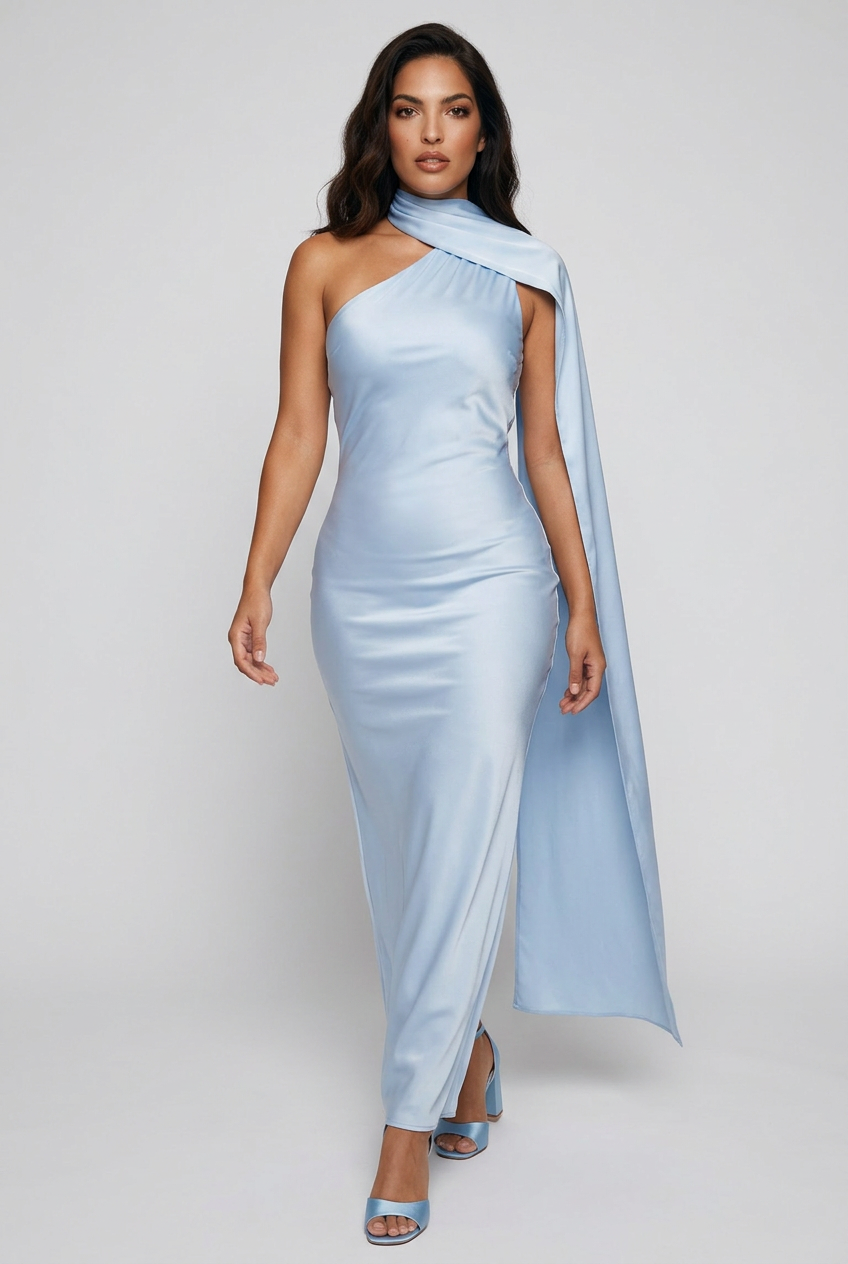 Vestido de Festa em Cetim Sexy Mulheres Elegante Halter Decotado Sem Mangas Sem Ombro Vestidos Femininos Verão 2024 Robe Sólido