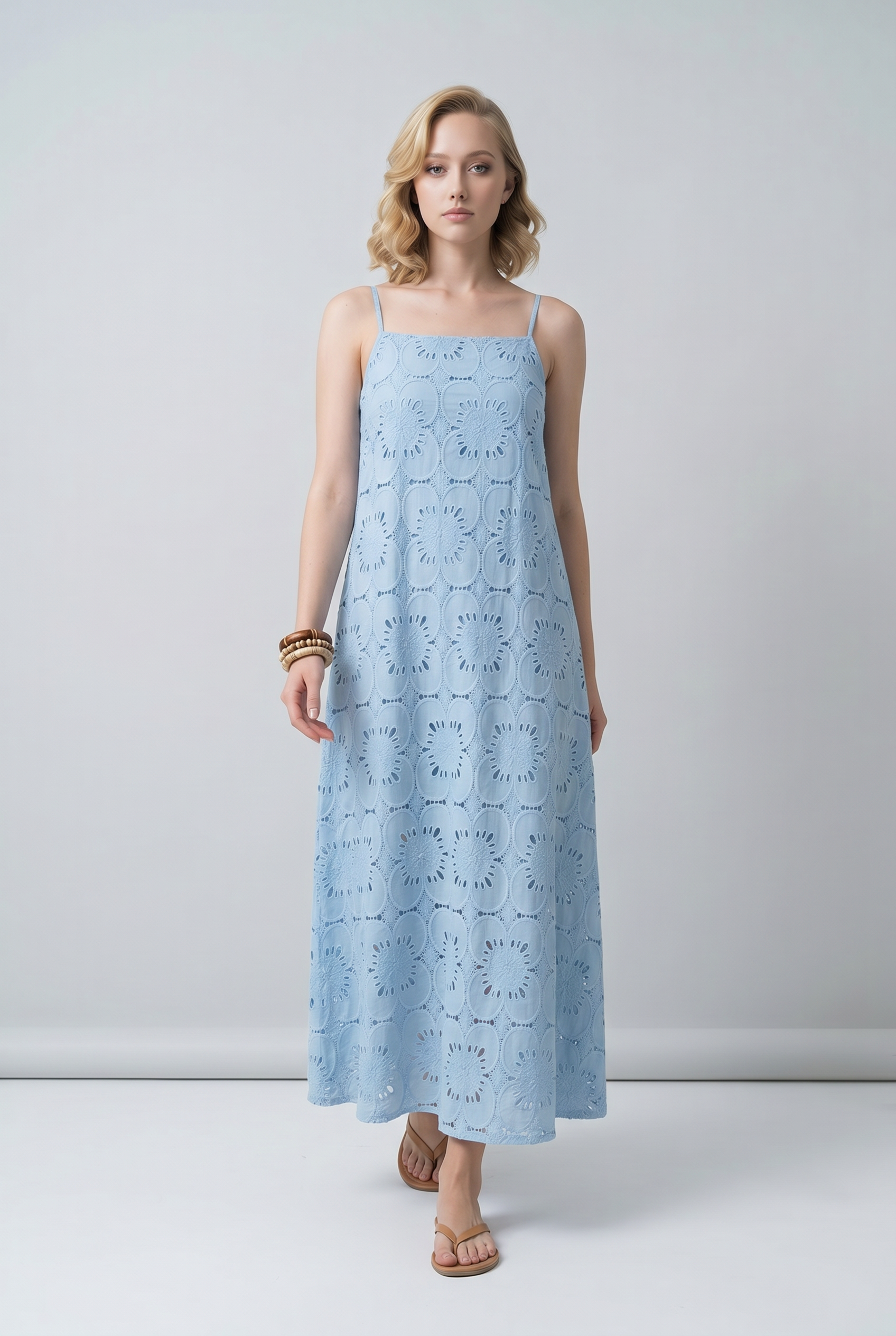 Vestido Largo de Encaje para Mujer – Verano