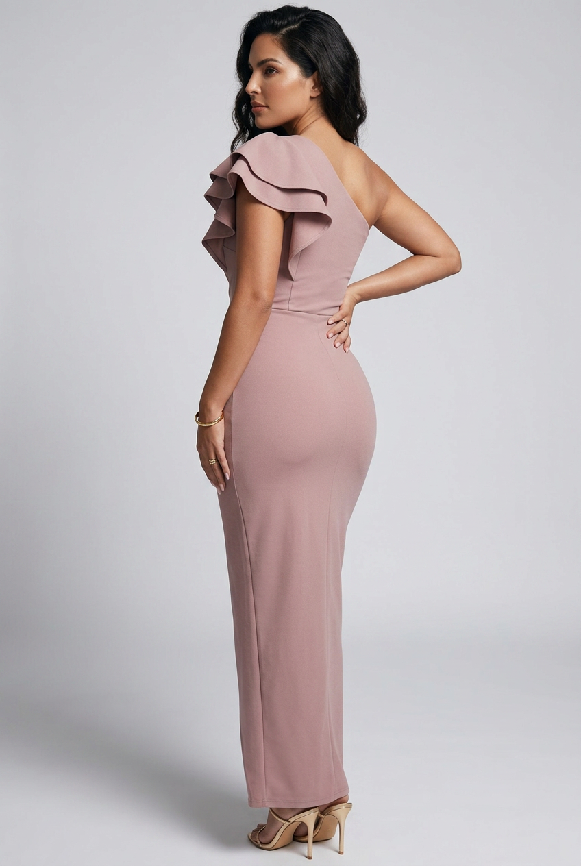 Asymmetrical Bodycon Dress - Revealing Elegance