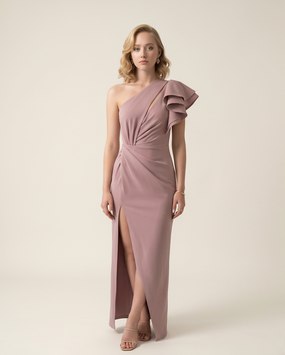 Asymmetrical Bodycon Dress - Revealing Elegance