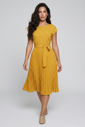 Vestido Midi Elegante de Lunares